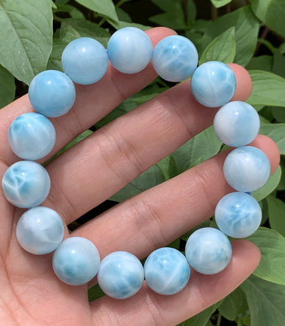 AAAA Natural Authentic Dominican Larimar Bracelet,Larimar,Crystal Bracelet,Gems Bracelet ET894(01)