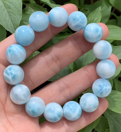 AAAA Natural Authentic Dominican Larimar Bracelet,Larimar,Crystal Bracelet,Gems Bracelet ET894(01)