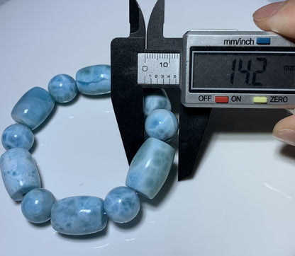 AAA Natural Authentic Dominican Larimar Bracelet,Gems Jewelry,Gems Bracelet,Crystal Bracelet ET904