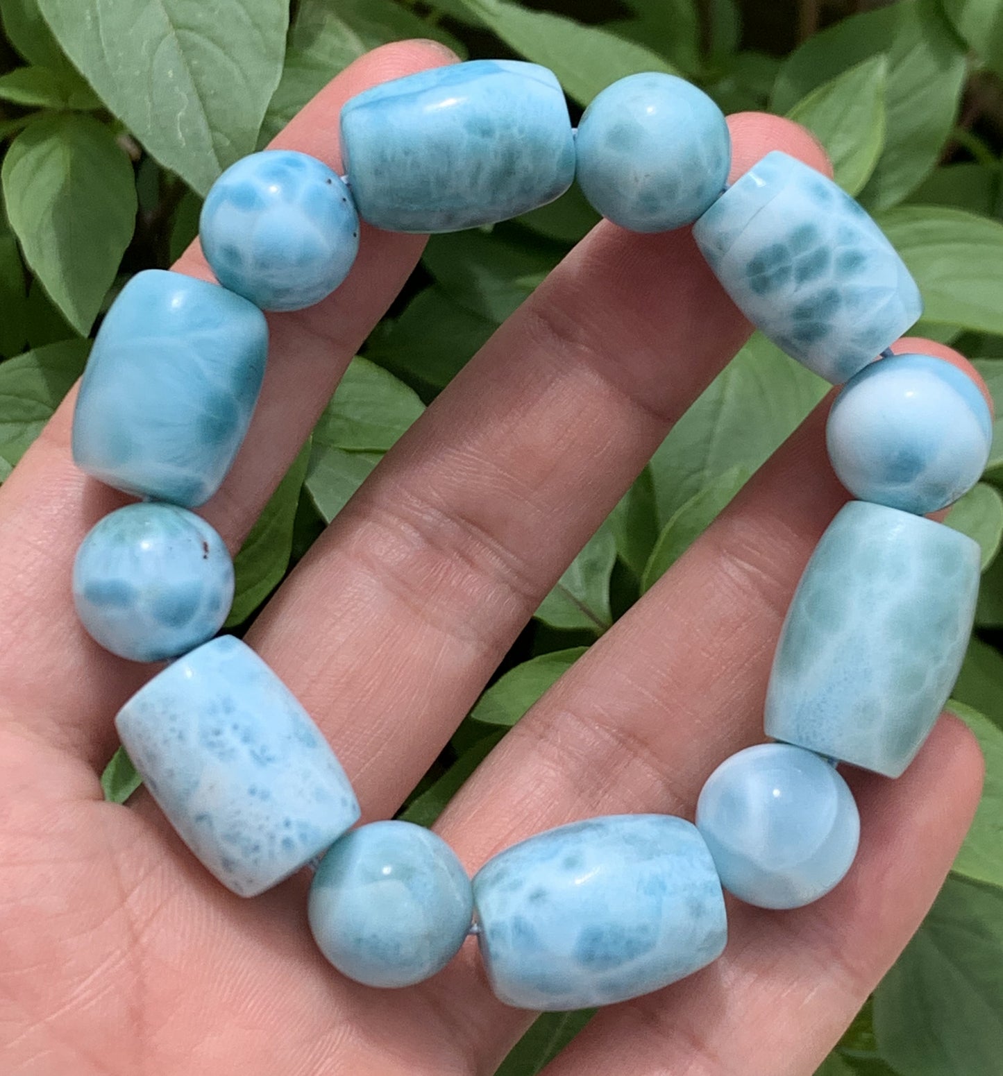 AAA Natural Authentic Dominican Larimar Bracelet,Gems Jewelry,Gems Bracelet,Crystal Bracelet ET904