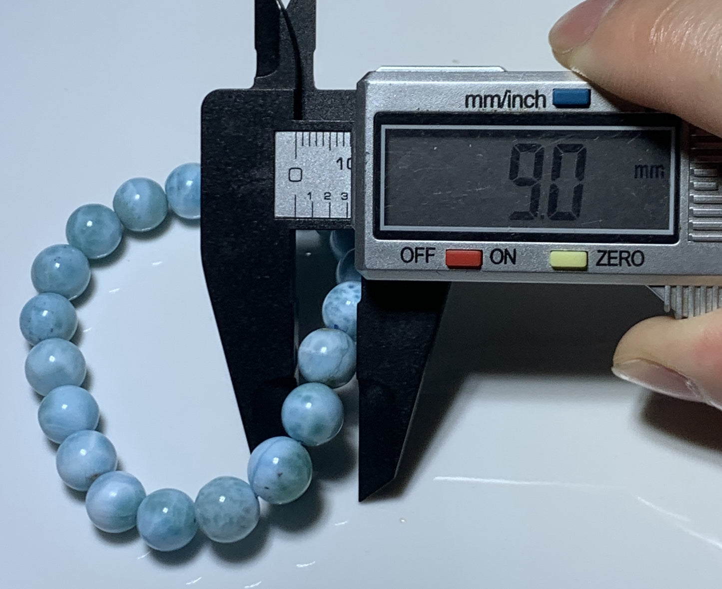 AAA Natural Authentic Dominican Larimar Bracelet,Gems Jewelry,Gems Bracelet,9mm Bracelet,Crystal Bracelet,ET1159