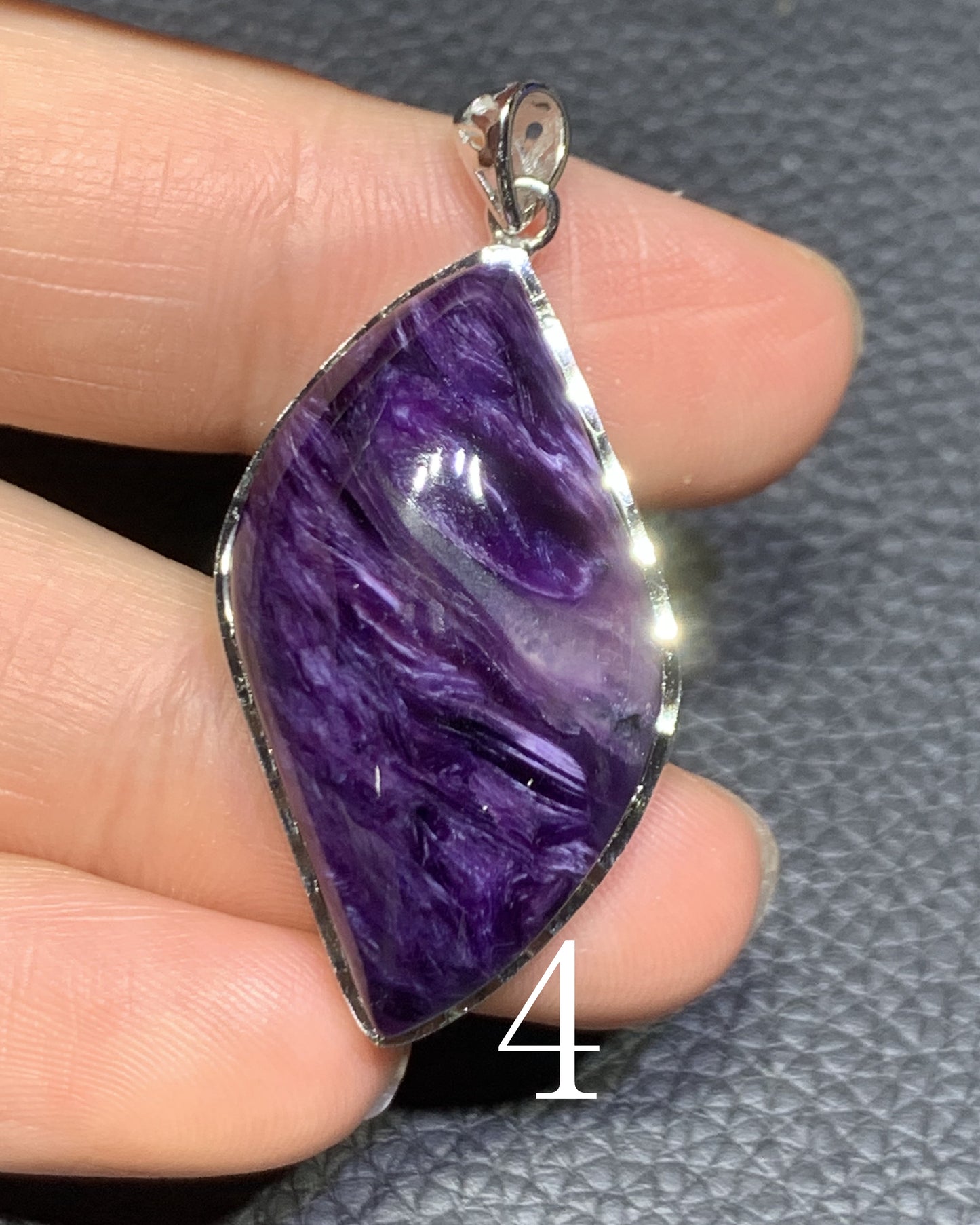 AAAA Natural Russian Charoite Pendant,Pendant Necklace,S925 Natrual Gems Pendant,Handmade Gift,Personalized Gift ET589