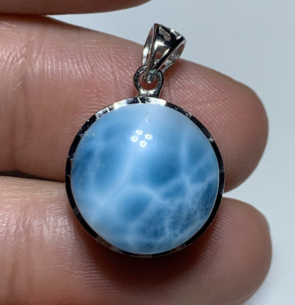 AAAA+ Natural Authentic Dominican Larimar Pendant,Larimar Necklace,Crystal Pendant,Gems Pendant ET684