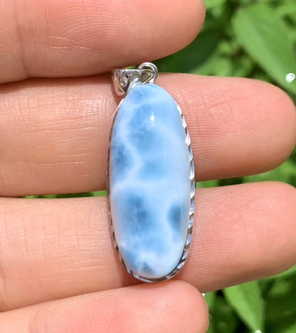 AAA Natural Authentic Dominican Larimar Pendant,Gems Jewelry,Gems Pendant,Crystal Pendant,ET633