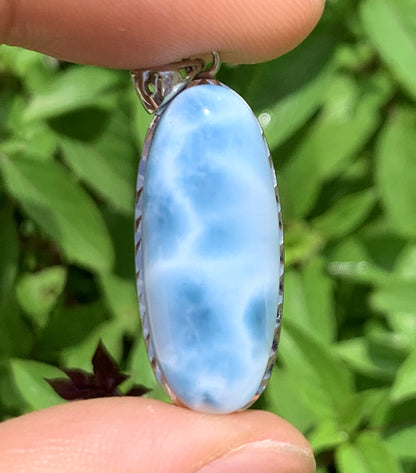 AAA Natural Authentic Dominican Larimar Pendant,Gems Jewelry,Gems Pendant,Crystal Pendant,ET633