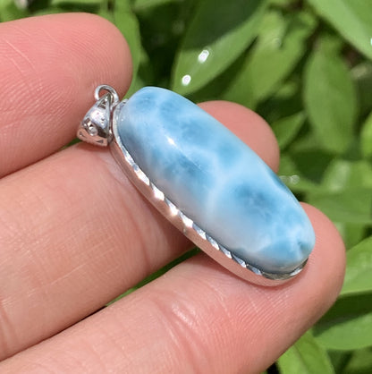 AAA Natural Authentic Dominican Larimar Pendant,Gems Jewelry,Gems Pendant,Crystal Pendant,ET633