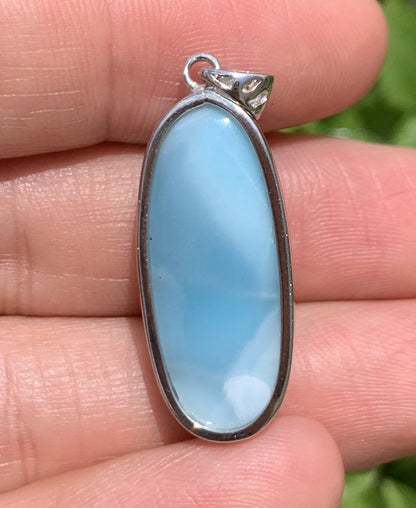 AAA Natural Authentic Dominican Larimar Pendant,Gems Jewelry,Gems Pendant,Crystal Pendant,ET633