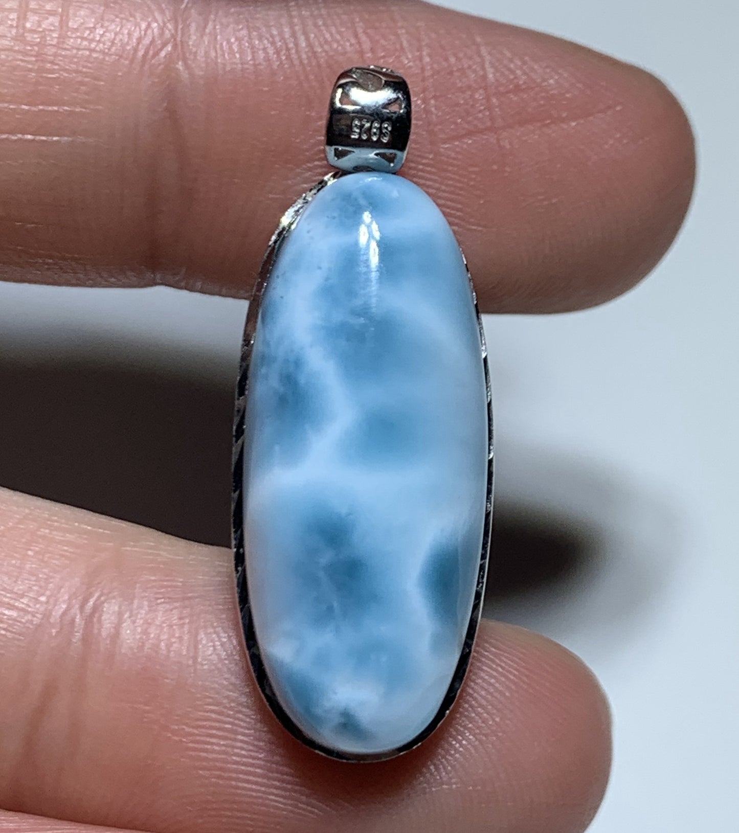 AAA Natural Authentic Dominican Larimar Pendant,Gems Jewelry,Gems Pendant,Crystal Pendant,ET633