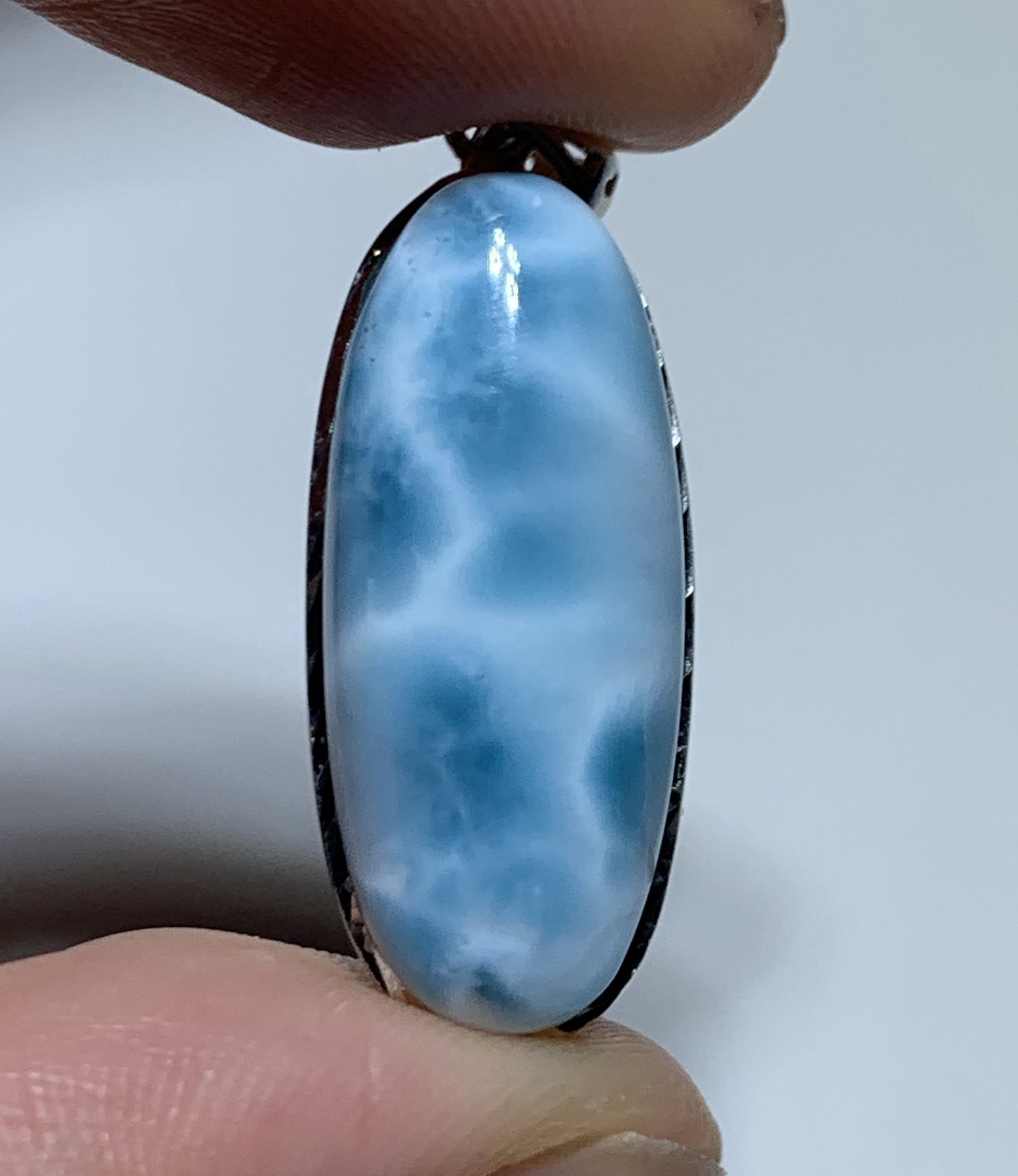 AAA Natural Authentic Dominican Larimar Pendant,Gems Jewelry,Gems Pendant,Crystal Pendant,ET633