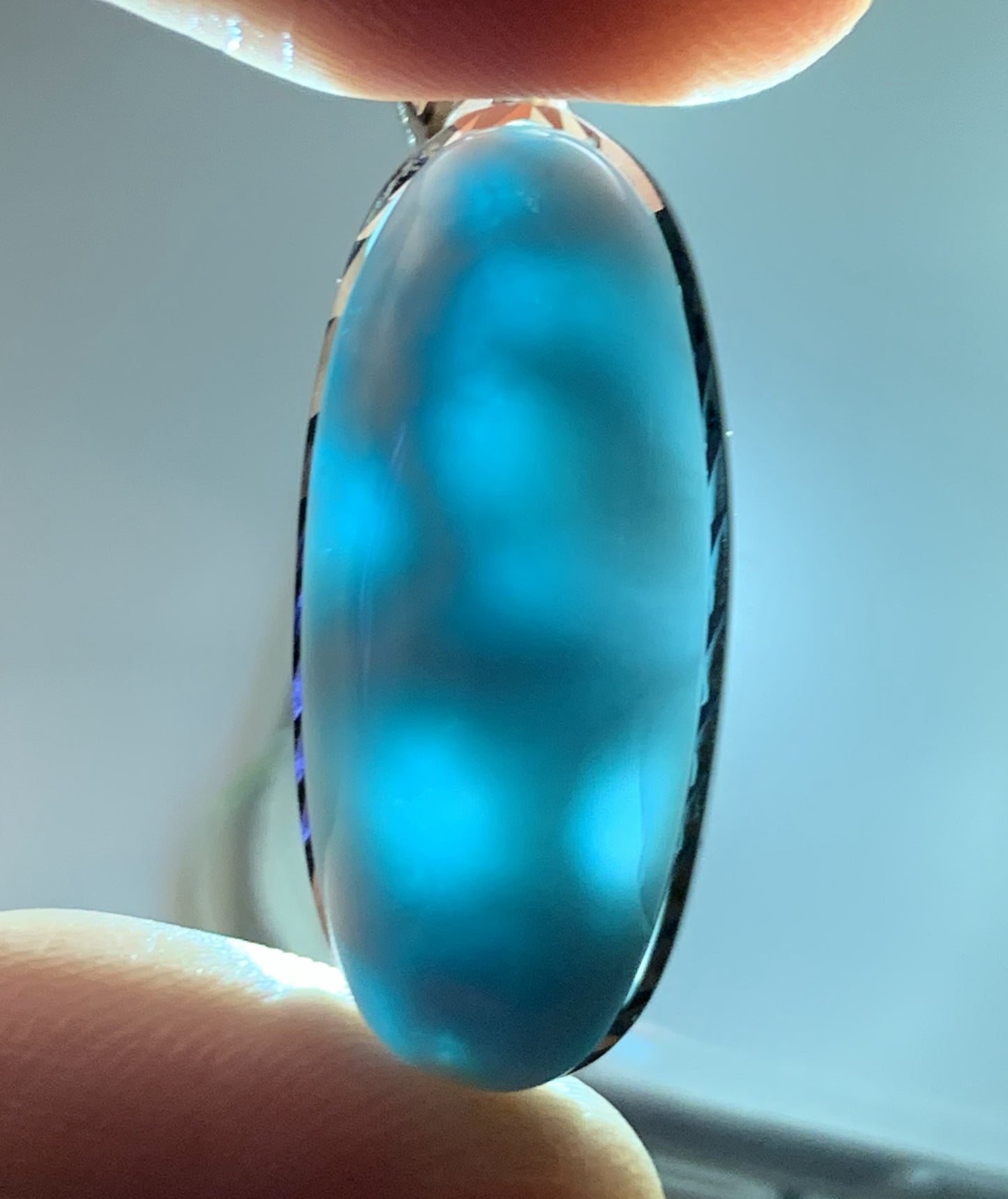 AAA Natural Authentic Dominican Larimar Pendant,Gems Jewelry,Gems Pendant,Crystal Pendant,ET633