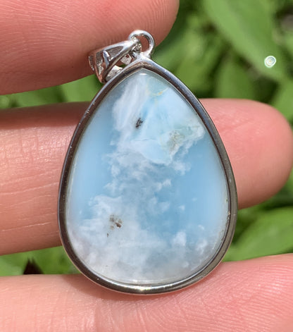 AAA+ Natural Authentic Dominican Larimar Pendant,Gems Jewelry,Gems Pendant,Crystal Pendant ET665