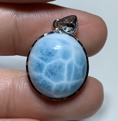 AAAA Natural Authentic Dominican Larimar Pendant,Gems Jewelry,Gems Pendant,Crystal Pendant,ET631