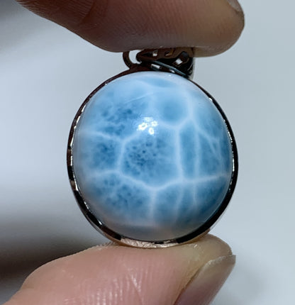 AAAA Natural Authentic Dominican Larimar Pendant,Gems Jewelry,Gems Pendant,Crystal Pendant,ET631