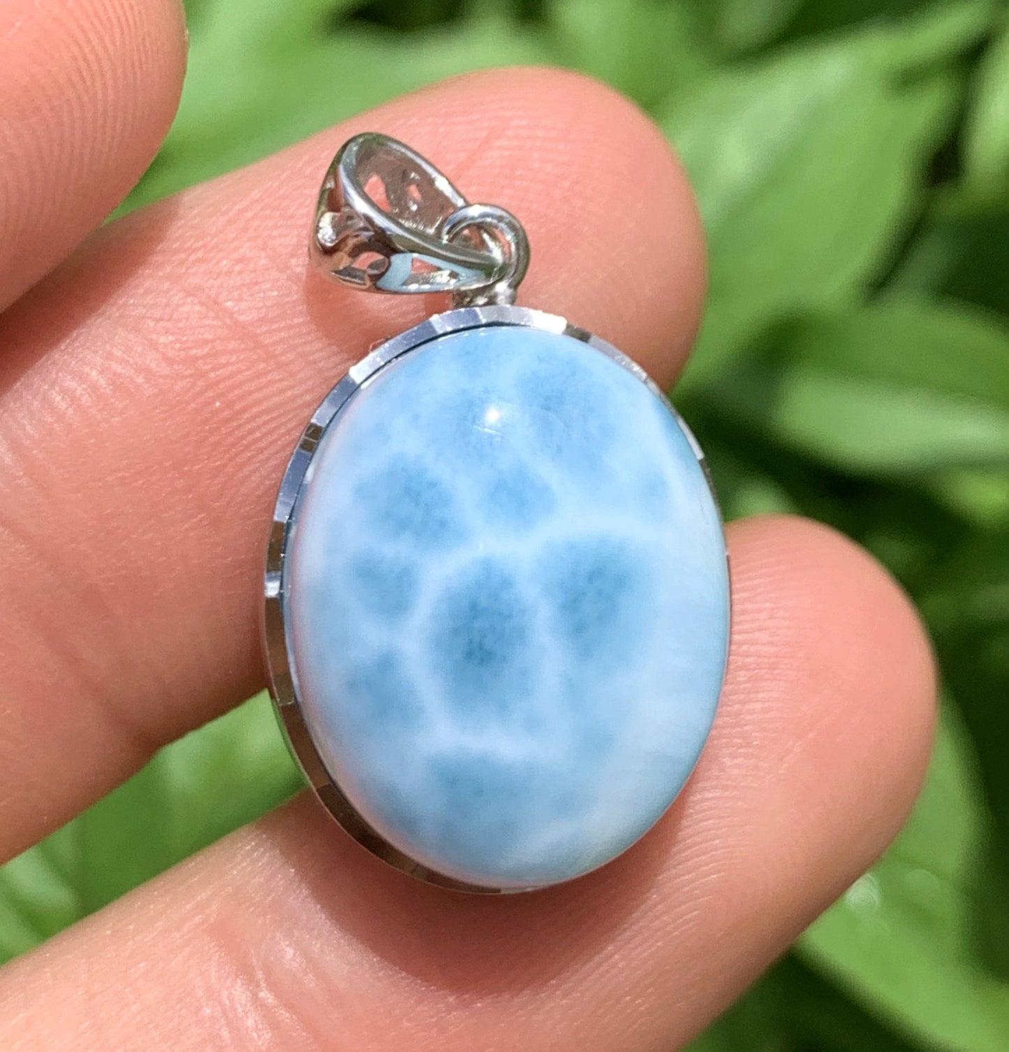 AAA Natural Authentic Dominican Larimar Pendant,Gems Jewelry,Gems Pendant,Crystal Pendant,ET538