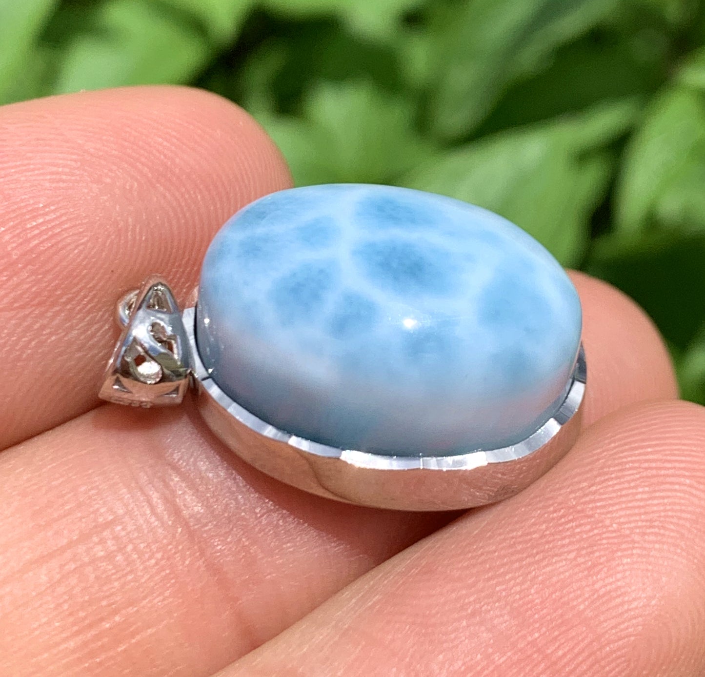 AAA Natural Authentic Dominican Larimar Pendant,Gems Jewelry,Gems Pendant,Crystal Pendant,ET538