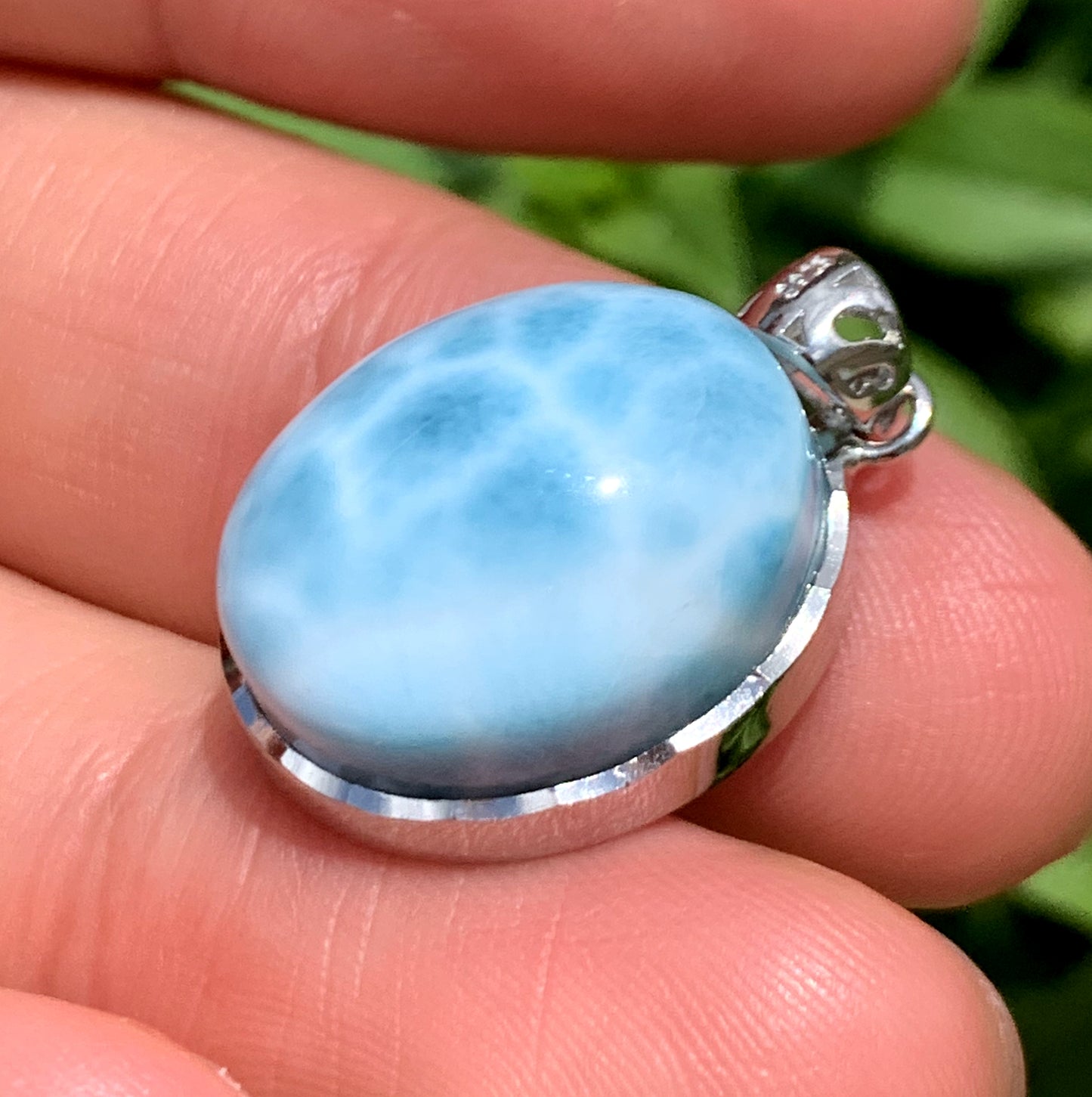 AAA Natural Authentic Dominican Larimar Pendant,Gems Jewelry,Gems Pendant,Crystal Pendant,ET538