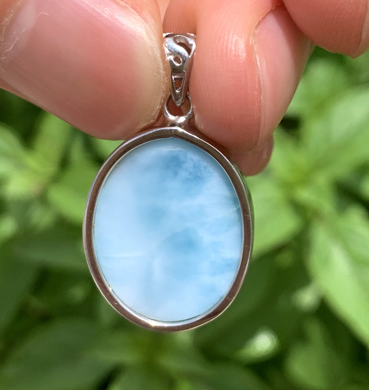 AAA Natural Authentic Dominican Larimar Pendant,Gems Jewelry,Gems Pendant,Crystal Pendant,ET538