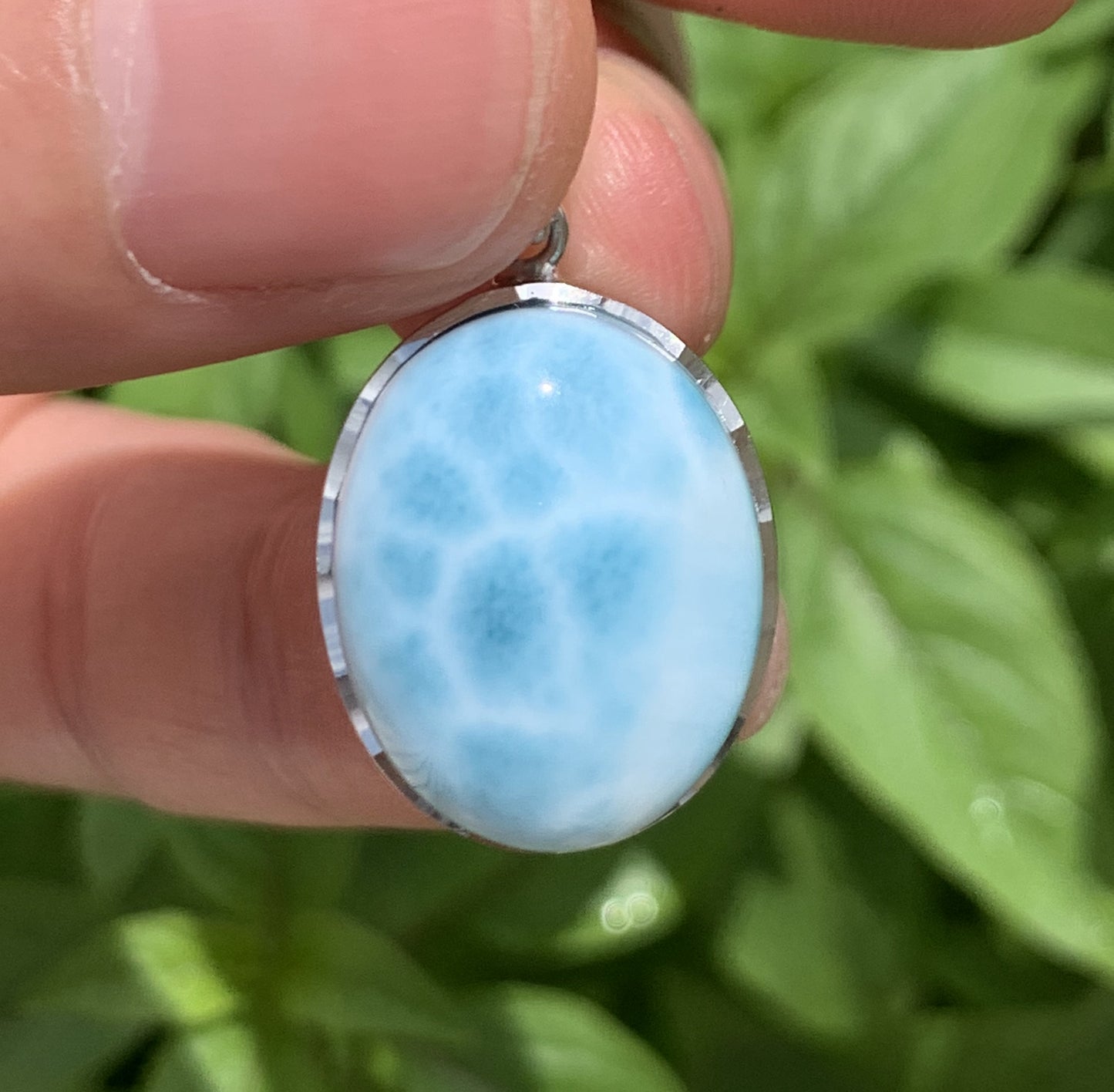 AAA Natural Authentic Dominican Larimar Pendant,Gems Jewelry,Gems Pendant,Crystal Pendant,ET538