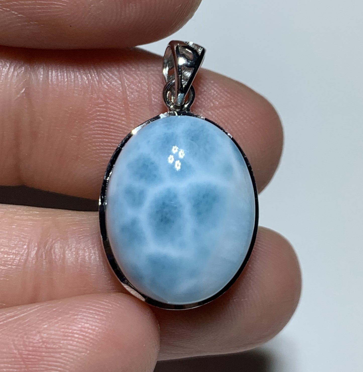 AAA Natural Authentic Dominican Larimar Pendant,Gems Jewelry,Gems Pendant,Crystal Pendant,ET538