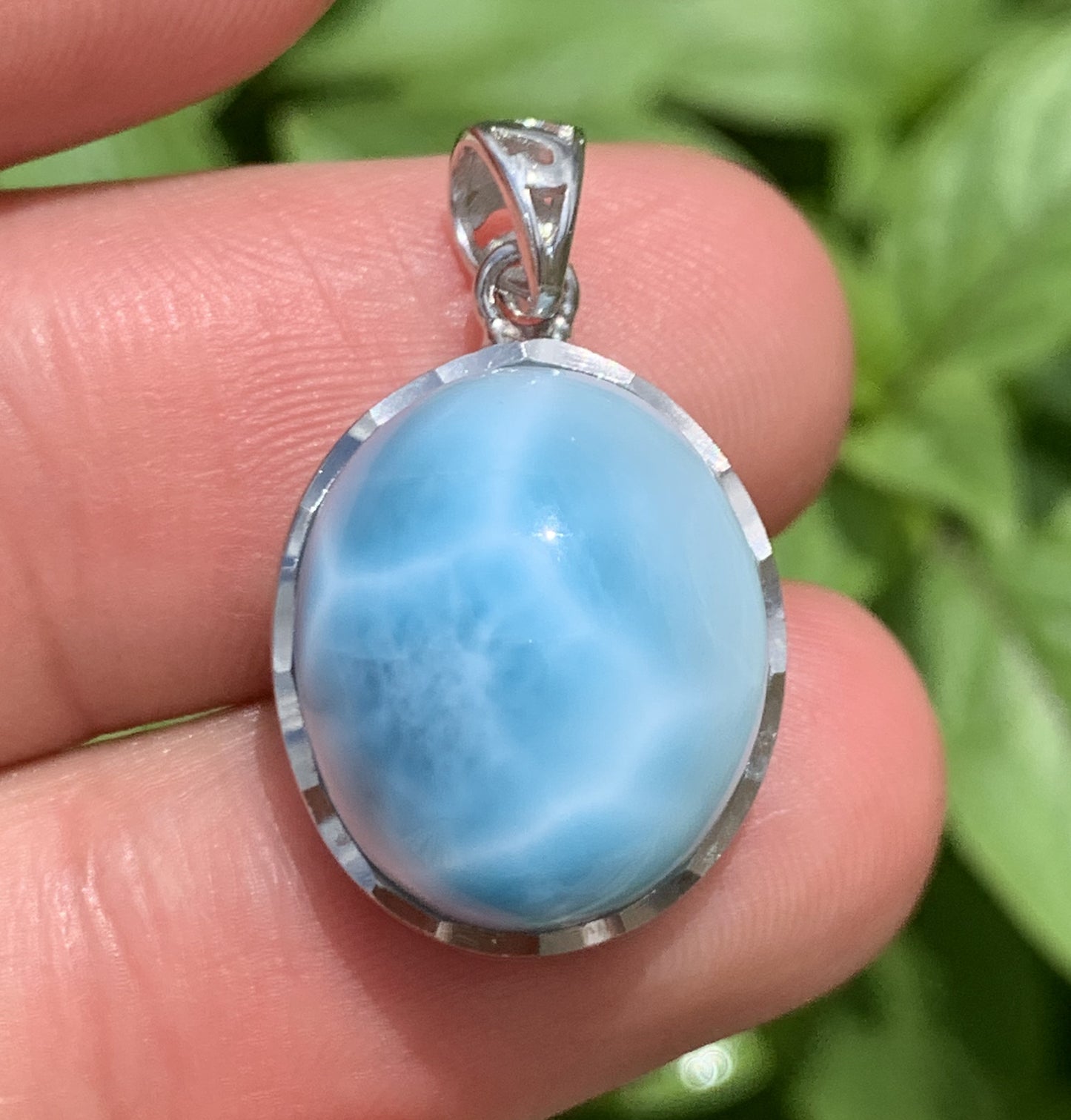 AAA+ Natural Authentic Dominican Larimar Pendant,Gems Jewelry,Gems Pendant,Crystal Pendant,ET562