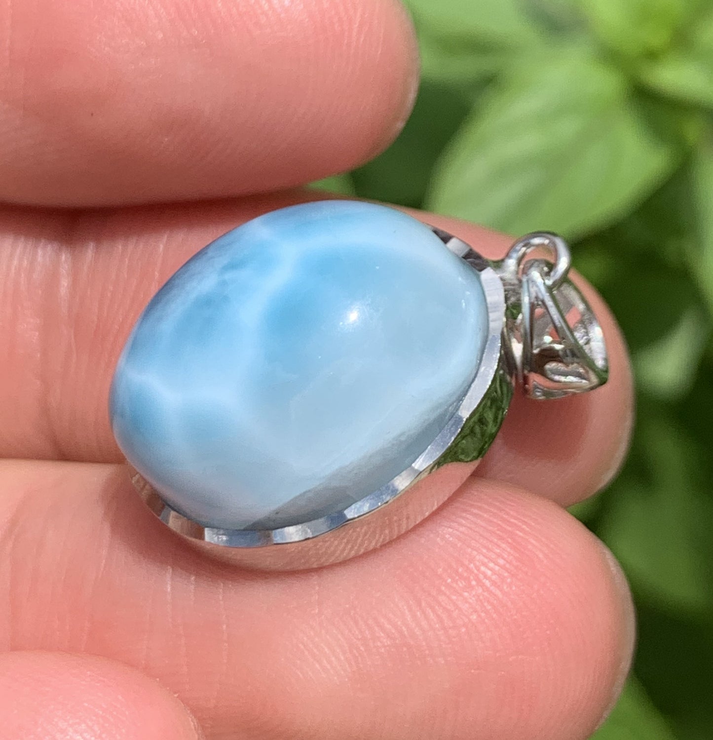 AAA+ Natural Authentic Dominican Larimar Pendant,Gems Jewelry,Gems Pendant,Crystal Pendant,ET562