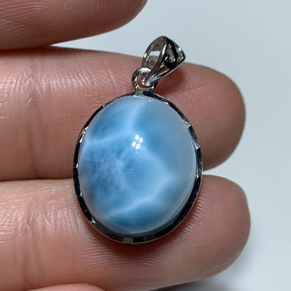 AAA+ Natural Authentic Dominican Larimar Pendant,Gems Jewelry,Gems Pendant,Crystal Pendant,ET562