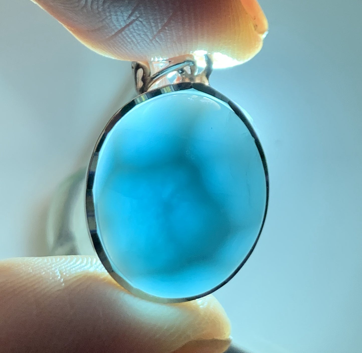 AAA+ Natural Authentic Dominican Larimar Pendant,Gems Jewelry,Gems Pendant,Crystal Pendant,ET562