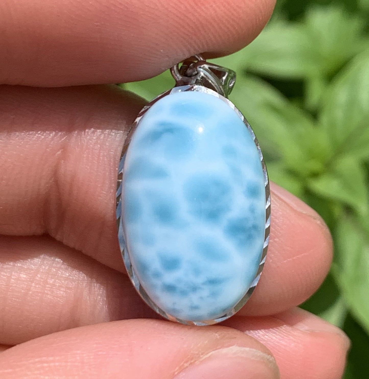 AAA Natural Authentic Dominican Larimar Pendant,Gems Jewelry,Gems Pendant,Crystal Pendant,ET632