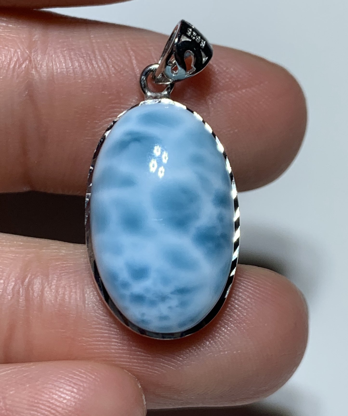 AAA Natural Authentic Dominican Larimar Pendant,Gems Jewelry,Gems Pendant,Crystal Pendant,ET632