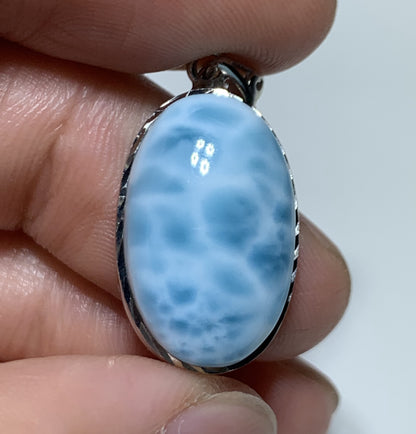 AAA Natural Authentic Dominican Larimar Pendant,Gems Jewelry,Gems Pendant,Crystal Pendant,ET632