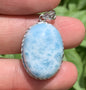 AA++ Natural Authentic Dominican Larimar Pendant,Gems Jewelry,Gems Pendant,Crystal Pendant,ET637