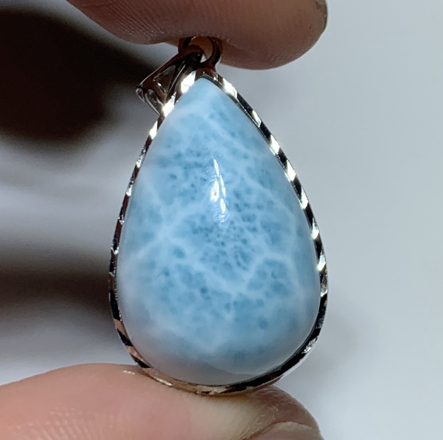 AAA Natural Authentic Dominican Larimar Pendant,Gems Jewelry,Gems Pendant,Crystal Pendant ET670