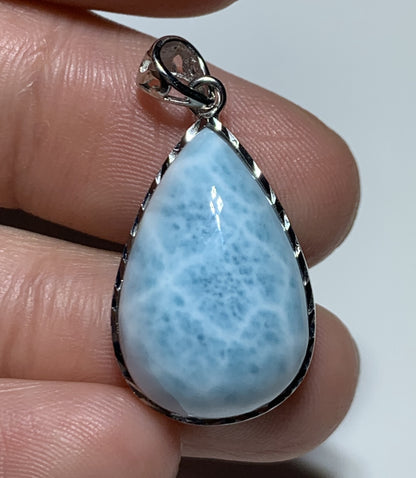 AAA Natural Authentic Dominican Larimar Pendant,Gems Jewelry,Gems Pendant,Crystal Pendant ET670