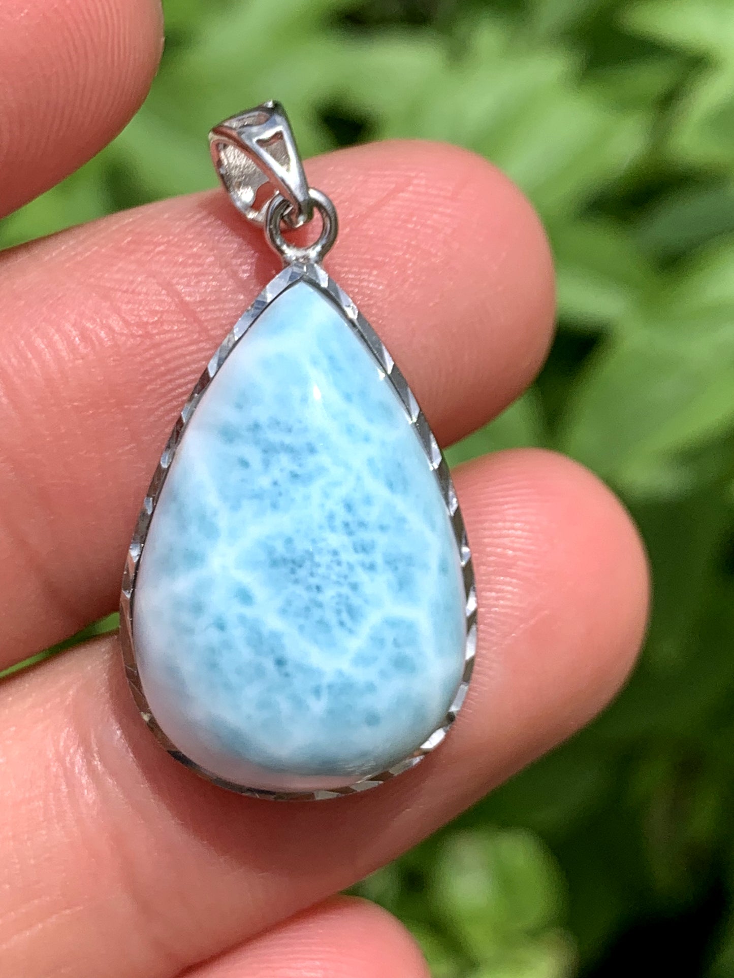 AAA Natural Authentic Dominican Larimar Pendant,Gems Jewelry,Gems Pendant,Crystal Pendant ET670