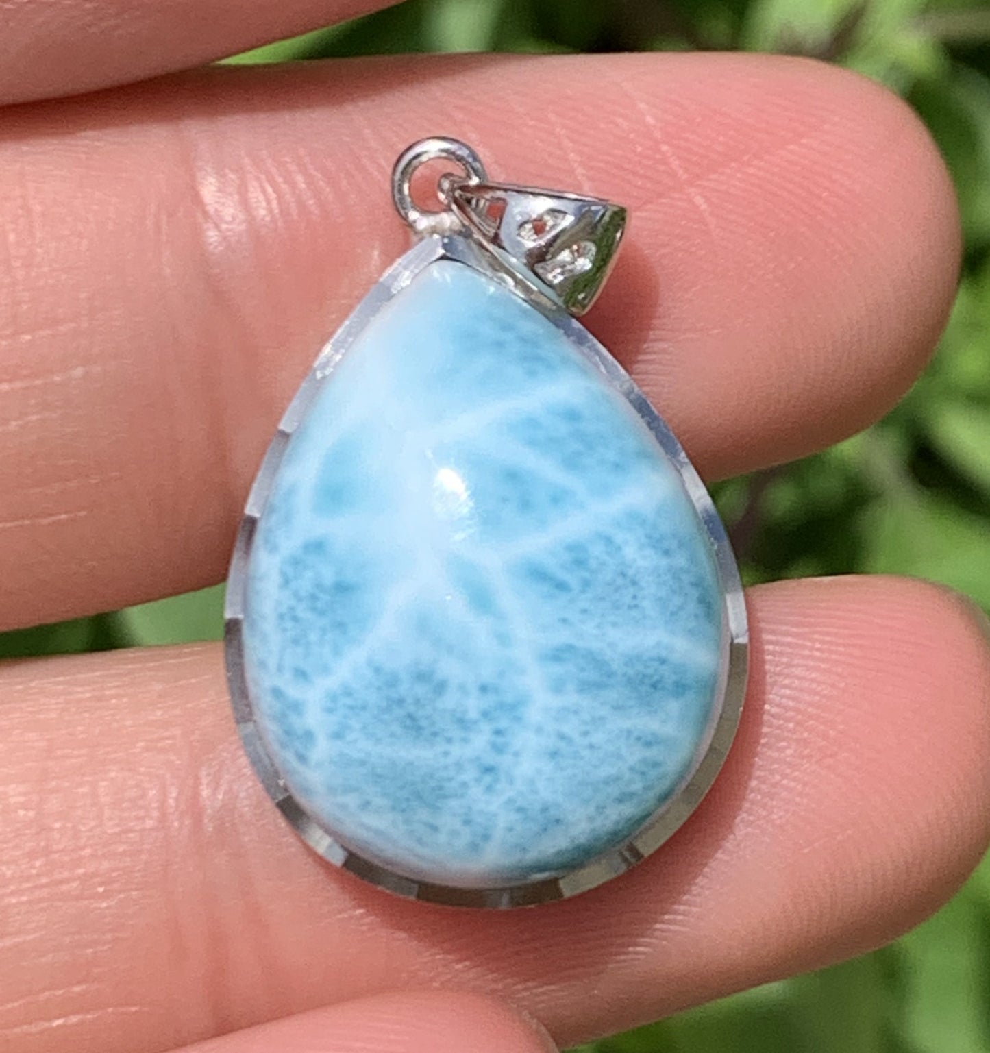 Larimar,AAAA Natural Authentic Dominican Larimar Pendant,Larimar earring,Larimar necklaces,larimar rings,Handmade jewelry ET526