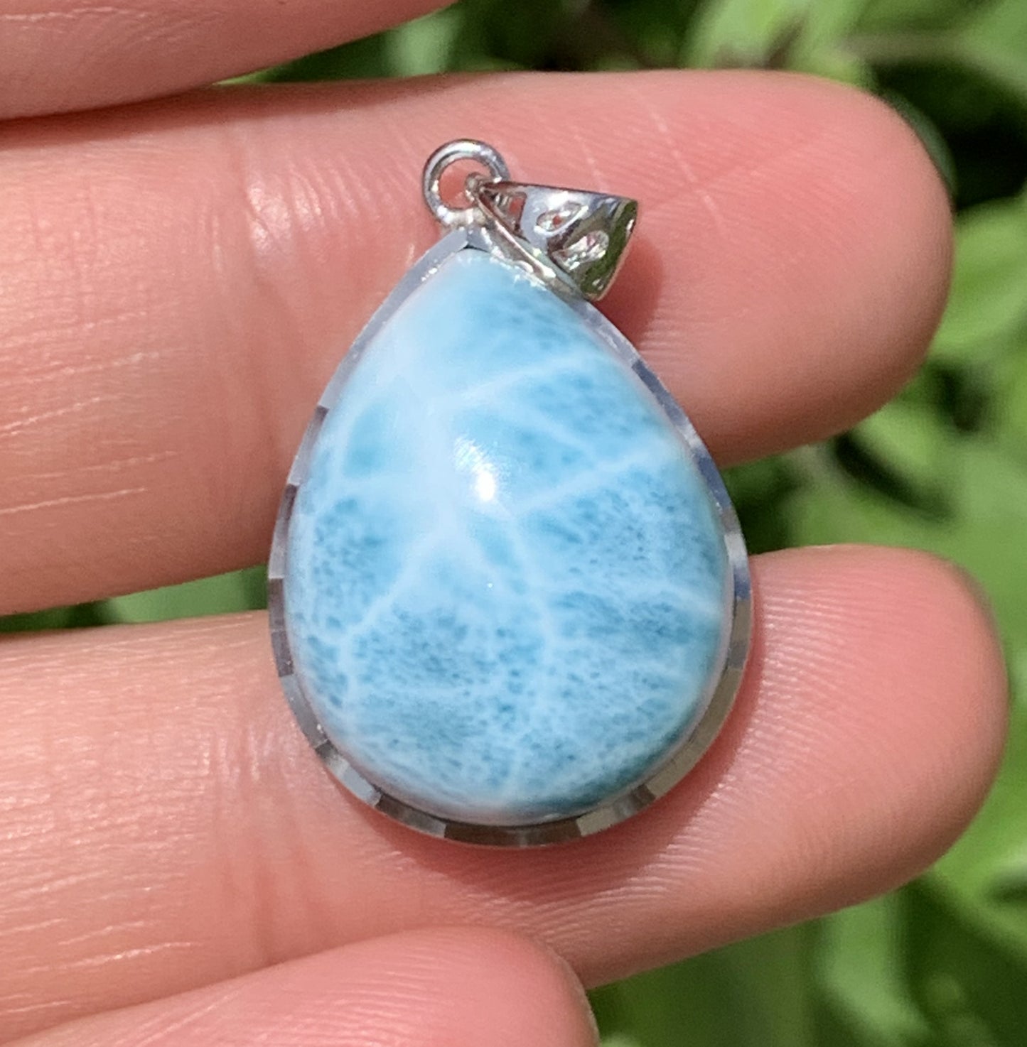 Larimar,AAAA Natural Authentic Dominican Larimar Pendant,Larimar earring,Larimar necklaces,larimar rings,Handmade jewelry ET526