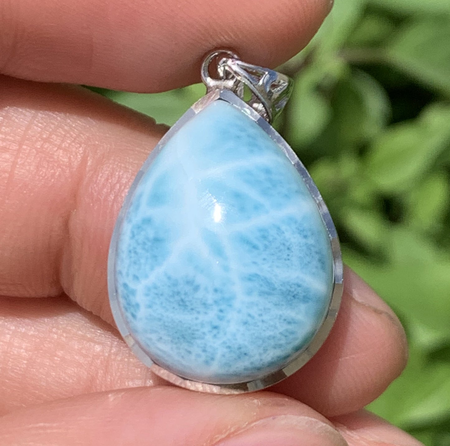 Larimar,AAAA Natural Authentic Dominican Larimar Pendant,Larimar earring,Larimar necklaces,larimar rings,Handmade jewelry ET526