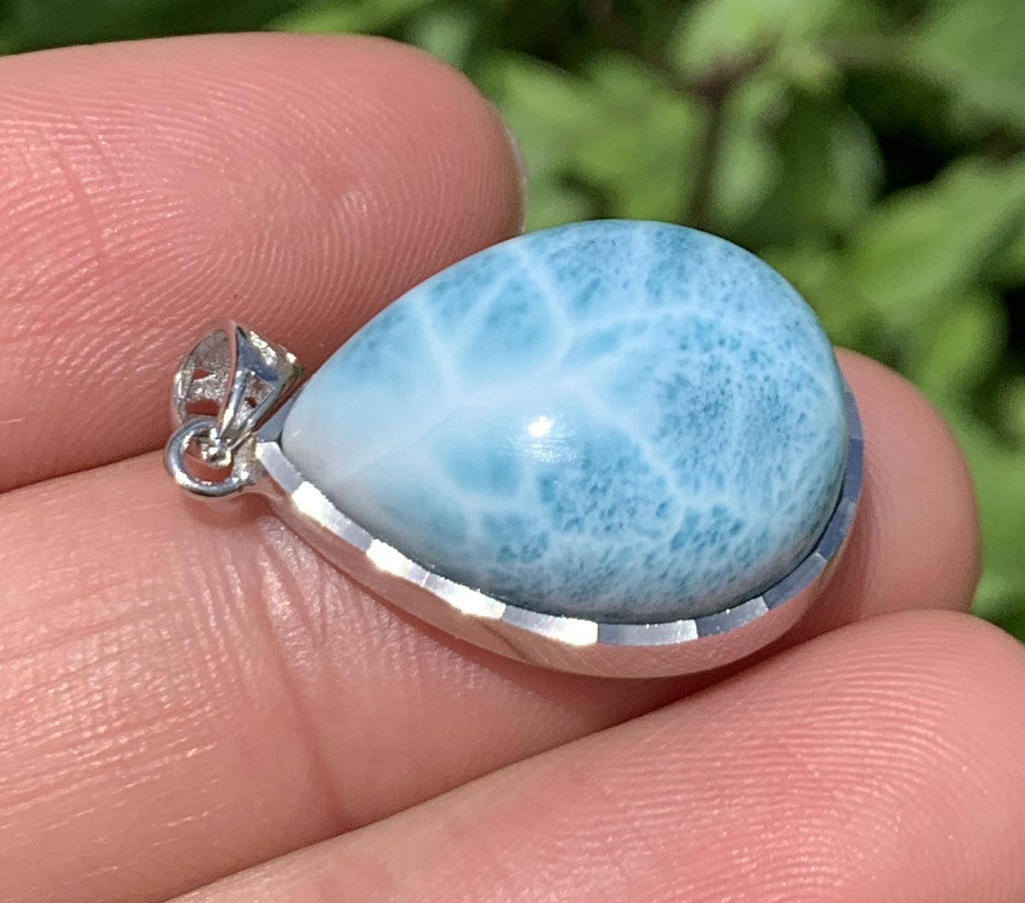 Larimar,AAAA Natural Authentic Dominican Larimar Pendant,Larimar earring,Larimar necklaces,larimar rings,Handmade jewelry ET526