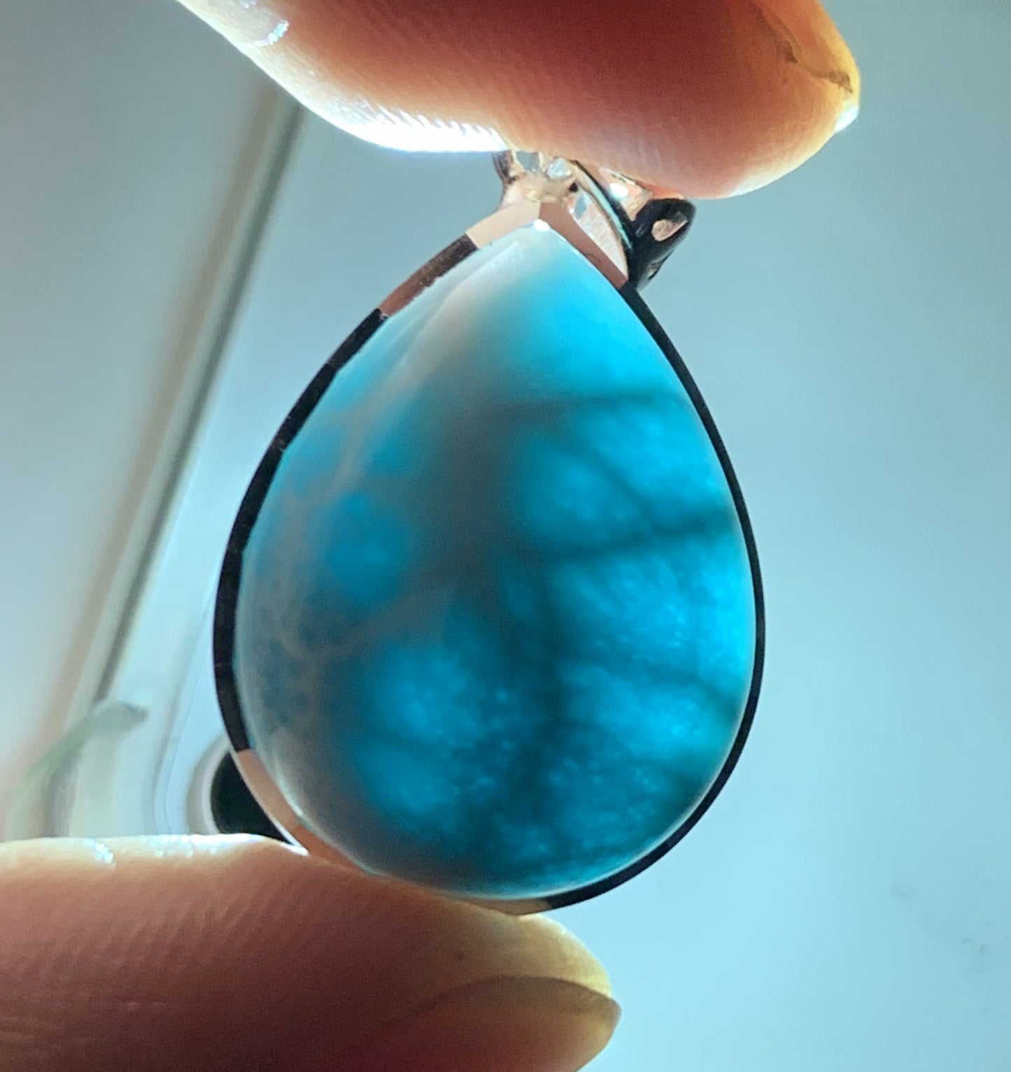 Larimar,AAAA Natural Authentic Dominican Larimar Pendant,Larimar earring,Larimar necklaces,larimar rings,Handmade jewelry ET526