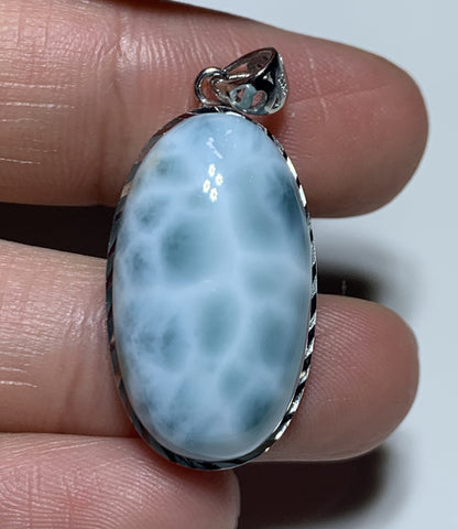 AAA Natural Authentic Dominican Larimar Pendant,Gems Jewelry,Gems Pendant,Crystal Pendant ET669