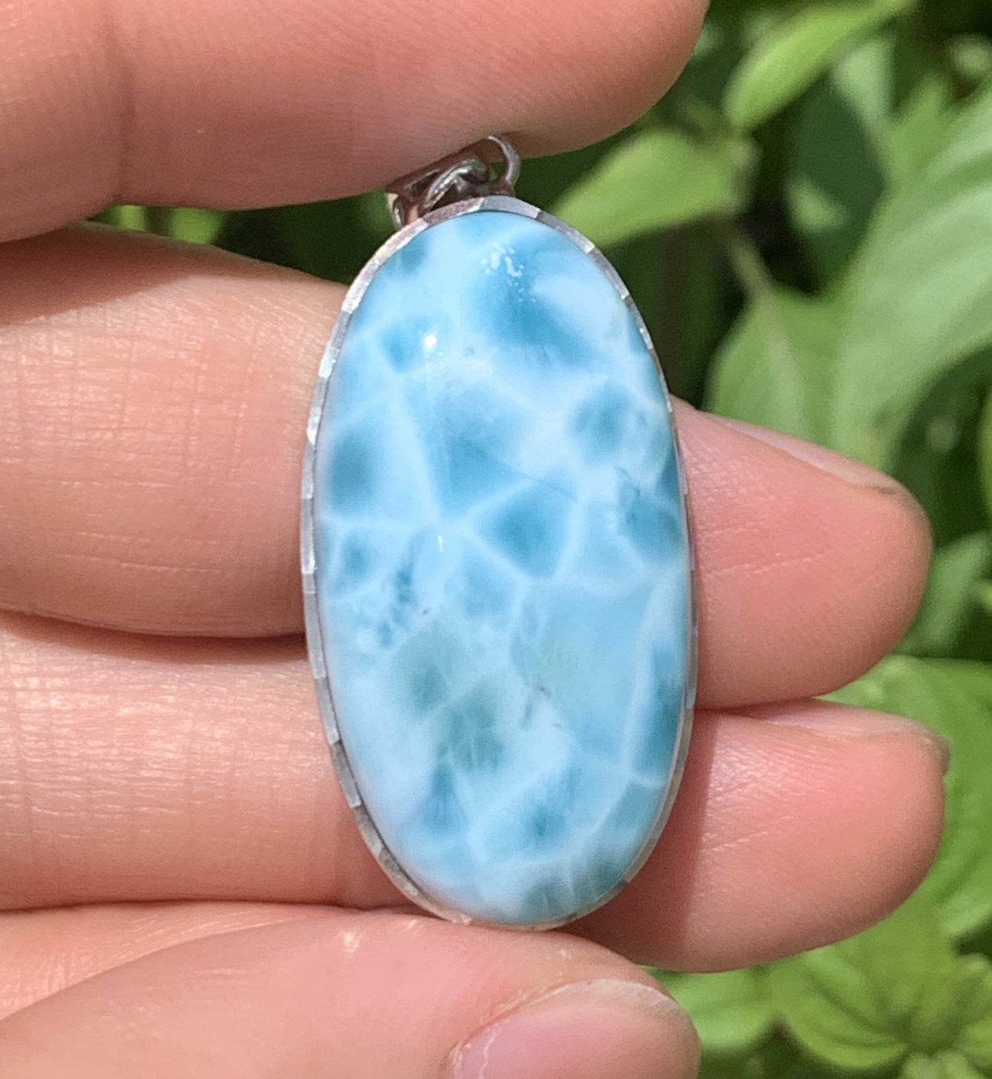 AAA+ Natural Authentic Dominican Larimar Pendant,Gems Jewelry,Gems Pendant,Crystal Pendant ET676