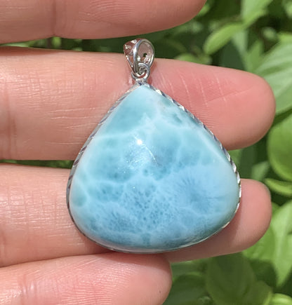 AAA Natural Authentic Dominican Larimar Pendant,Gems Jewelry,Gems Pendant,Crystal Pendant,ET636