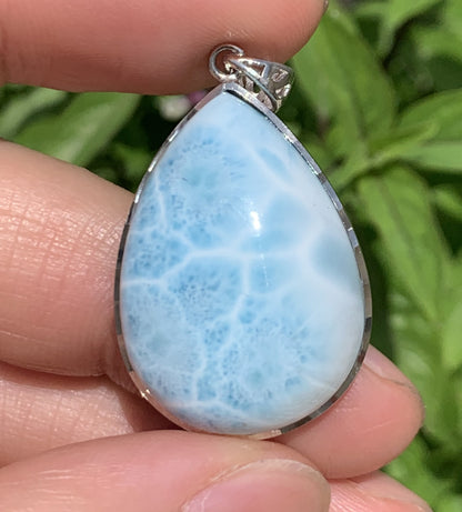 Larimar,AAAA Natural Dominican Larimar Pendant, Larimar Bracelet,Larimar Ring, Larimar Engagement, Larimar Stone ET635