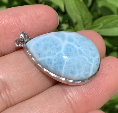 Larimar,AAAA Natural Dominican Larimar Pendant, Larimar Bracelet,Larimar Ring, Larimar Engagement, Larimar Stone ET635