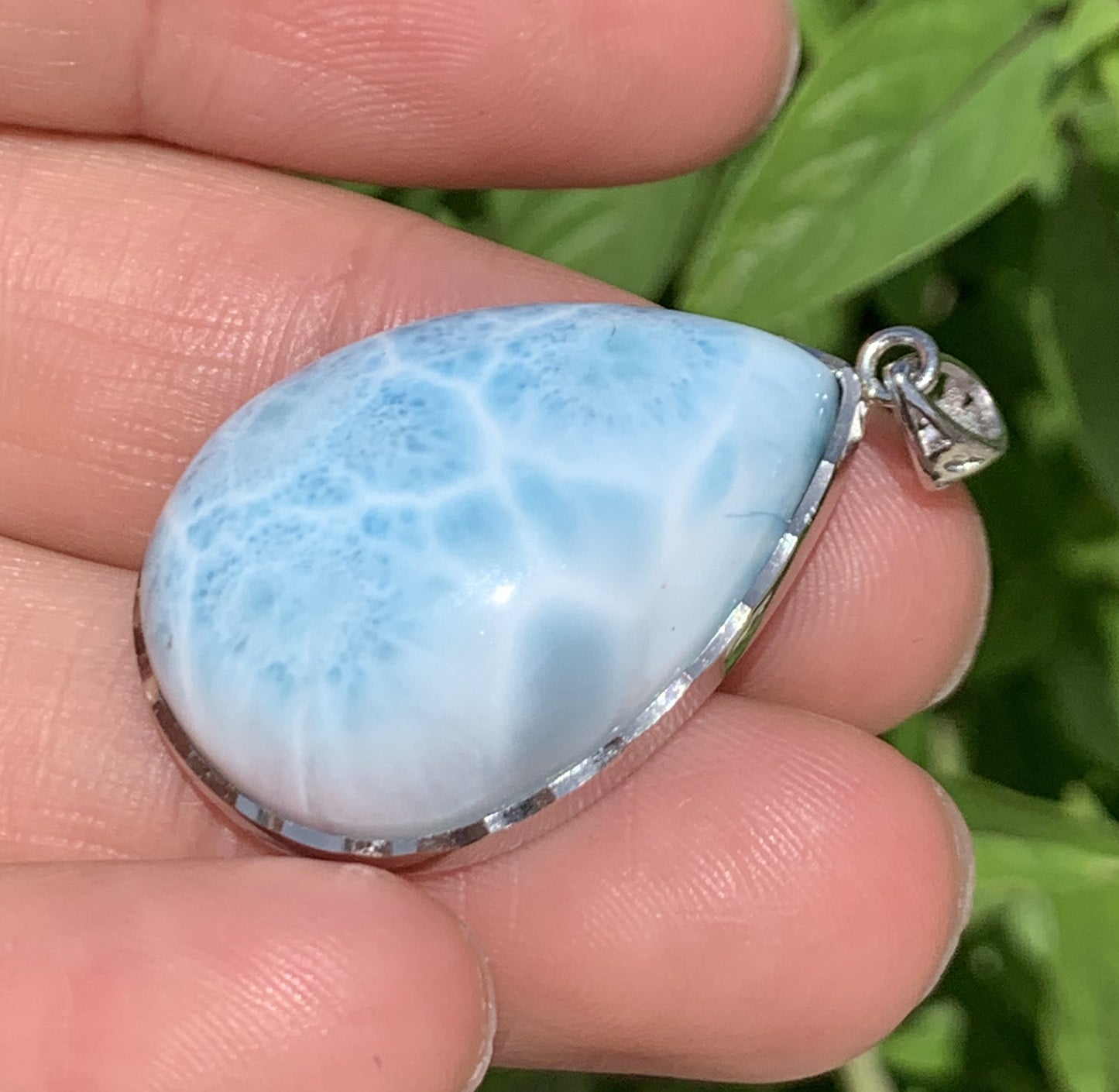 Larimar,AAAA Natural Dominican Larimar Pendant, Larimar Bracelet,Larimar Ring, Larimar Engagement, Larimar Stone ET635