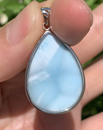 Larimar,AAAA Natural Dominican Larimar Pendant, Larimar Bracelet,Larimar Ring, Larimar Engagement, Larimar Stone ET635