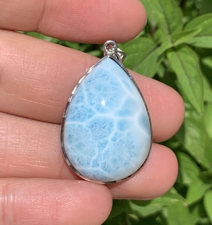 Larimar,AAAA Natural Dominican Larimar Pendant, Larimar Bracelet,Larimar Ring, Larimar Engagement, Larimar Stone ET635