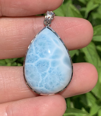 Larimar,AAAA Natural Dominican Larimar Pendant, Larimar Bracelet,Larimar Ring, Larimar Engagement, Larimar Stone ET635