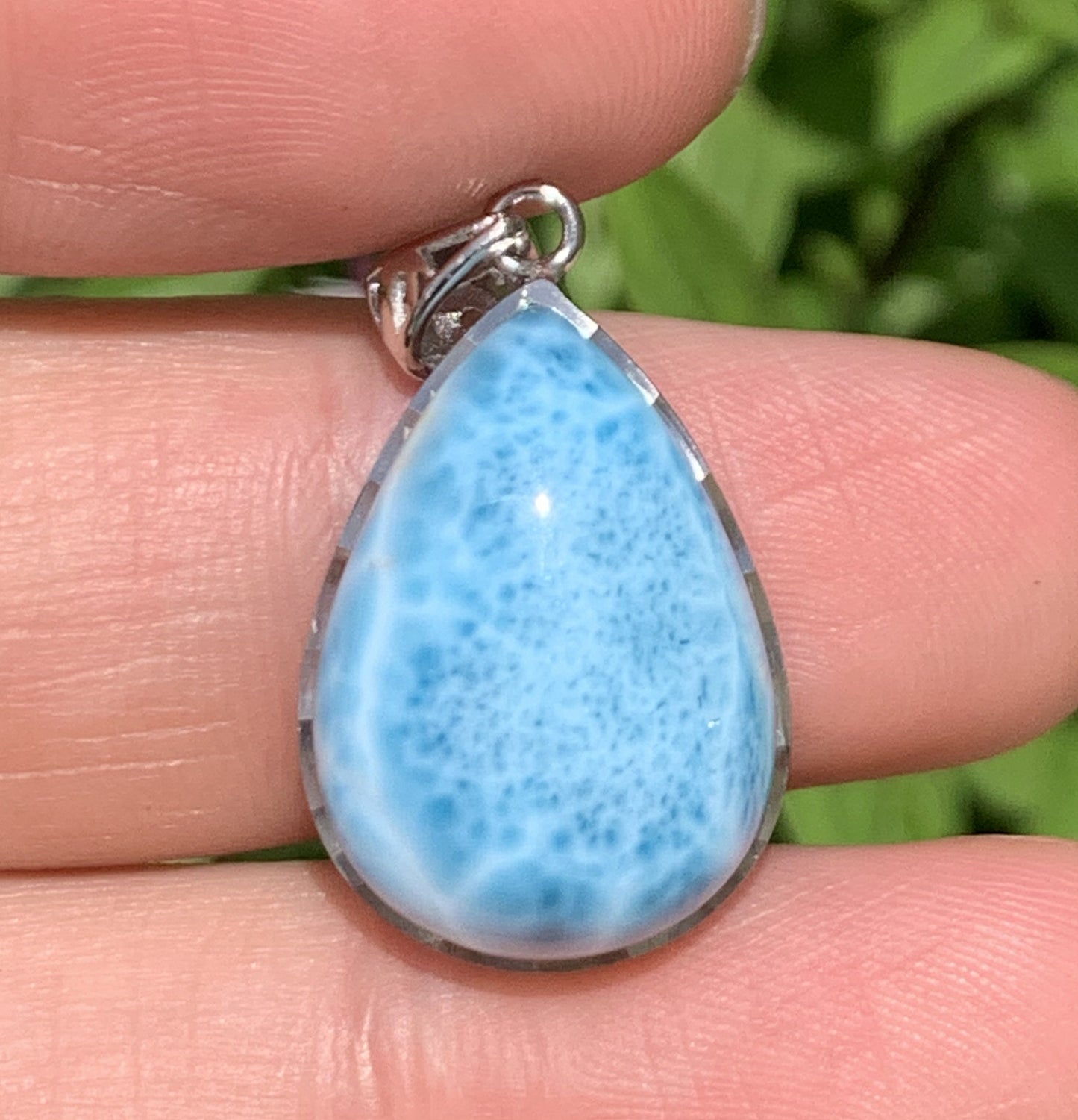 AAAA Natural Authentic Dominican Larimar Pendant,Gems Jewelry,Gems Pendant,Crystal Pendant,ET576