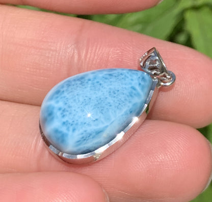 AAAA Natural Authentic Dominican Larimar Pendant,Gems Jewelry,Gems Pendant,Crystal Pendant,ET576